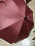 晴爽老人拐杖防曬防雨防滑像膠輕便登山多功能雨傘安全反光自動(dòng)長(zhǎng)柄傘 酒紅色黑膠防曬防雨+反光邊ZR1 曬單實(shí)拍圖