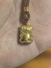 周六福九華山聯(lián)名靈趣諦聽(tīng)黃金鑲鉆石吊墜足金項鏈禮物V0415275 約9.16g 曬單實(shí)拍圖