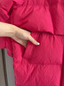 鴨鴨（YAYA）羽絨服女長款2025冬季新款舒適連帽甜美百搭加厚鴨絨外套KL 玫紅色 L 曬單實拍圖