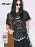 MO&Co.【SMILEY聯(lián)名】T恤2025冬新品斑駁印花抗菌防螨棉質(zhì)MBE4TEE010 烏云灰色 S /160 曬單實(shí)拍圖