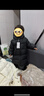保姆鵝  兒童羽絨服寶寶中長款護(hù)臉加厚鴨絨外套防風(fēng)保暖童裝冬裝 炭黑 120 曬單實(shí)拍圖