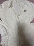 妙奕嘉假兩件v領(lǐng)針織衫女白色打底衫內搭外穿2025新款秋款女上衣洋氣款 白色波點(diǎn)絲帶polo領(lǐng)正肩修身長(cháng)袖 XL 【建議85-120斤】 曬單實(shí)拍圖