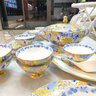鴻喜盛世宮廷琺瑯彩萬花餐具套裝奢華碗盤組合餐具高檔骨瓷碗盤餐具套裝 琺瑯彩【金地萬花~10人】70件 曬單實(shí)拍圖