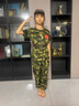 G.DUCKKIDS小黃鴨童裝兒童迷彩服套裝夏季男女童軍訓服夏裝中大小學(xué)生訓練服 綠色 110 尺碼4~5歲【100-110cm】cm 曬單實(shí)拍圖