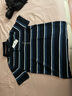 Tommy Hilfiger【透氣舒適】春夏男裝珠地網(wǎng)眼復古休閑寬條紋短袖T恤POLO衫 藏青深藍條紋FAP XL （推薦：165-180斤） 曬單實(shí)拍圖