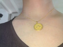 中國黃金（CHINA GOLD）黃金項鏈女999足金八寶羅盤吊墜男女款七夕情人節(jié)禮物送女友老婆 足金吊墜約1.4g*配銀鏈*圓扣 曬單實拍圖