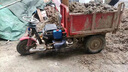 小型柴油三輪車(chē)工程車(chē)自卸翻斗工地農用養殖清糞混凝運輸車(chē) 定制18馬力U型工程車(chē) 曬單實(shí)拍圖