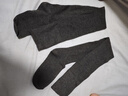 德國輕奢過(guò)膝棉襪子女秋冬長(cháng)筒加厚防下滑超長(cháng)大腿根襪護膝高筒襪 [裝]白色 1雙 M 羊毛襪[加長(cháng)款*80c] 曬單實(shí)拍圖