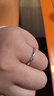 珍尚銀中國黃金情侶對戒銀戒指求婚戒指結婚紀念日禮物送女朋友老婆足銀 曬單實(shí)拍圖