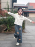 G.DUCKKIDS小黃鴨童裝女童牛仔褲春秋季闊腿褲兒童褲子女寶寶秋裝直筒褲長褲 圖片色 110 尺碼4~5歲【100-110cm】cm 曬單實拍圖