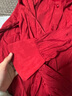 MAXRIENY浪漫優(yōu)雅感襯衫雪紡衫新年紅上衣女系帶高級設計感 紅色 M 曬單實(shí)拍圖