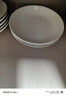 云鴻陶瓷10個盤子陶瓷菜盤子套裝餐具組合水果盤家用圓形可愛吃菜碟子 10個盤子純白(7英寸) 曬單實拍圖