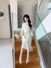 斤慕裸色尖頭粗跟高跟鞋女淺口軟皮5cm配裙子春秋單鞋氣質(zhì)尖頭鞋配裙 粗跟高跟鞋【36碼】裸色 曬單實(shí)拍圖