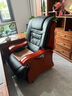 紐麥 高端老板椅真皮豪華可躺總裁大班椅皮質(zhì)辦公椅實(shí)木四腳電腦椅子 黑色精選牛皮 固定扶手 滑輪腳 曬單實(shí)拍圖
