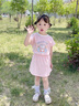 巴帝巴帝女童套裝夏季2025新款兒童背心短裙兩件套夏裝女寶寶休閑夏款衣服 粉色 冰塊企鵝 110 推薦身高100-110CM 曬單實(shí)拍圖