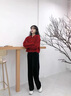益生君秋季彈力高腰直筒金絲絨褲女2025新款高腰垂感高個(gè)子加絨絲絨褲子 黑色常規款 M 曬單實(shí)拍圖
