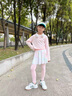 NICKYBABY女童裙褲兒童夏季運動速干女孩瑜伽羽毛球假兩件褲子大童跑步褲裙 2220粉色【運動裙褲】 130 cm 曬單實拍圖