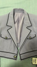 哥弟（GIRDEAR）女裝短款撞色小香風長袖西服西裝外套女1400796 煙熏紫 L (4碼) 曬單實拍圖