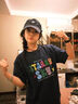 佐敘美式復(fù)古純棉短袖t恤女2025夏季新款中長款遮臀顯瘦百搭半袖女裝 黑色 M (85-110斤） 曬單實(shí)拍圖