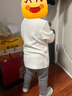 巴厘小豬（BALIPIG）女童打底衫春秋寶寶上衣男童冬季保暖內衣半高領(lǐng)內搭秋衣兒童T恤 奶白 90 cm 曬單實(shí)拍圖