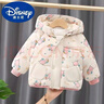 迪士尼女童棉服加絨加厚兒童小棉襖中小童女寶寶冬裝外套嬰兒棉衣冬 粉色 80 曬單實(shí)拍圖