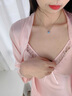 續鈺輕奢銀項鏈女海洋之心吊墜鎖骨鏈時(shí)尚首飾送老婆女友生日節日禮物 海洋之心項鏈-藍鋯 曬單實(shí)拍圖