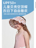 蕉下（beneunder）蕉下兒童防曬帽遮陽(yáng)帽太陽(yáng)帽子男童女童空頂帽兒童貝殼帽 梔影 曬單實(shí)拍圖