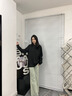 卡圖弛美式亨利領(lǐng)長袖t恤男夏季寬松薄款華夫格衛(wèi)衣服高級(jí)感內(nèi)搭打底衫 黑色 XL 曬單實(shí)拍圖