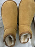 駱駝（CAMEL）懶人毛毛鞋雪地靴女反絨增高厚底冬季保暖靴 L23W275056 駝色 37 曬單實(shí)拍圖
