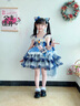 迪士尼（Disney）童裝洛麗塔公主裙女童連衣裙夏季兔子警官生日禮服小女孩裙子夏天 藏青色裙子+裙撐+蘿卜頭飾 100 建議2~3歲（ 90-100cm） 曬單實(shí)拍圖