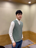 POUM男裝2025新款假兩件針織衫春秋季襯衫男休閑襯衣情侶長袖外套 LYZXF-M011綠色 XL 【建議120-140斤】 曬單實(shí)拍圖