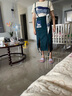 兩三事梵高藝術(shù)浪味嬉皮 2025春季新款印花木耳邊開叉背帶半身裙 湖藍(lán)色 M 曬單實(shí)拍圖