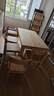 林氏家居北歐全實(shí)木餐桌家用橡木餐桌椅組合小戶(hù)型大板桌飯桌子家具LH122 1.4M|餐桌+餐椅*4+1.2m長(cháng)凳 曬單實(shí)拍圖