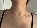金至尊（3DG Jewellery）O字鏈足金999項鏈黃金項鏈送女友老婆生日禮物計價(jià) 金重2.17克（配珠寶禮盒） 曬單實(shí)拍圖