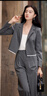 香影高級感輕職場(chǎng)西裝套裝女春秋2025新款西服外套褲子灰色兩件套 灰色 S 曬單實(shí)拍圖