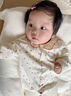 湯尼倍兒嬰幼兒小外套長(zhǎng)袖衣服春秋純棉女寶寶翻領(lǐng)開衫外出上衣 米黃色 80cm 曬單實(shí)拍圖