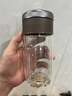 Stanisic德國(guó)品牌雙層玻璃杯男士茶水分離機(jī)械顯溫便攜辦公水杯高檔禮物 咖色350ml 曬單實(shí)拍圖