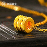 老福黃金足金小蠻腰轉(zhuǎn)運珠黃金吊墜掛墜生日禮物情人節(jié)禮物送女友老婆 銀項鏈+小蠻腰轉(zhuǎn)運珠（約0.1g) 曬單實拍圖
