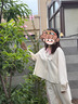 朵朵·可可秋野小兔 精梳棉洗水布 柔軟有機理 秋季純棉家居服睡衣套裝 米杏 M (160) 曬單實(shí)拍圖