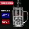 富光健牌雙層玻璃杯支持團(tuán)購(gòu)定制茶杯辦公杯帶把 大容量男女水杯子 曬單實(shí)拍圖