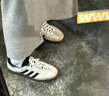 adidas T頭鞋 HANDBALL SPEZIAL板鞋阿迪達(dá)斯官方三葉草   米黃色/黑色   37 曬單實(shí)拍圖