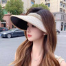viney草帽女防曬帽子2026新款夏季遮臉發(fā)箍空頂帽草編戶(hù)外女士太陽(yáng)帽 卡其 曬單實(shí)拍圖