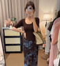 GCRZW高檔醋酸a字半身裙女夏季2025新款緞面垂感夏日絕美碎花包臀裙子 咖色小鹿 【輕奢氣質(zhì)款】 L /28 建議105-115斤 曬單實(shí)拍圖