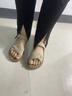 卓詩(shī)尼軟底涼鞋女2025夏季新款舒適休閑百搭復古不累腳平底魔術(shù)貼沙灘鞋 棕色 37 曬單實(shí)拍圖