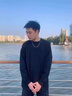 卡圖弛純黑色小領口長袖t恤男夏季基礎款外穿圓領衛(wèi)衣痞帥高級感打底衫 黑色 XL 曬單實拍圖