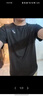 亞瑟士ASICS運動(dòng)T恤男子跑步短袖透氣舒適運動(dòng)上衣 2011D242-001 黑色 2XL 曬單實(shí)拍圖