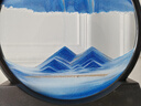 森卡龍流沙畫(huà)擺件沙漏創(chuàng  )意解壓工藝品辦公室桌面裝飾品男女畢業(yè)生日禮物 3d流動(dòng)沙畫(huà)【藍-青出于藍】12寸 曬單實(shí)拍圖