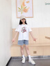 千丫丫KT貓女童短袖t恤純棉親膚夏季中大兒童純棉夏裝半袖2025新款衣服 白色-凱蒂貓 150 cm 曬單實拍圖
