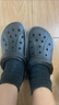 卡駱馳crocs貝雅卡駱班兒童洞洞鞋沙灘鞋男女童包頭拖鞋/207018/207019 黑色-001 35 (215mm) 曬單實拍圖