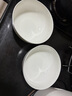 陶相惠骨瓷面碗湯碗釉下彩7英寸家用大容量吃泡面微波爐純白陶瓷碗2只裝 曬單實拍圖